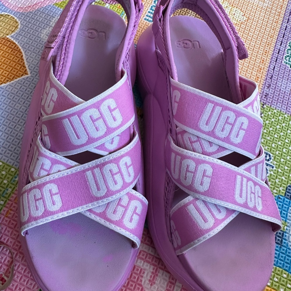 ugg la cloud sandals Pink Wildflowers Logo - Picture 3 of 9
